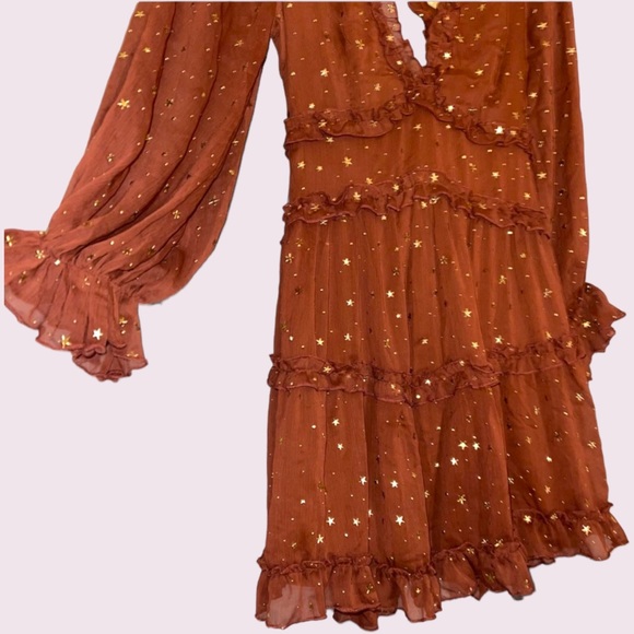 Wish Upon A Star Dress - Rust - Picture 4 of 13